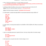 Gravitational Potential Energy Worksheet With Answers Excelguider