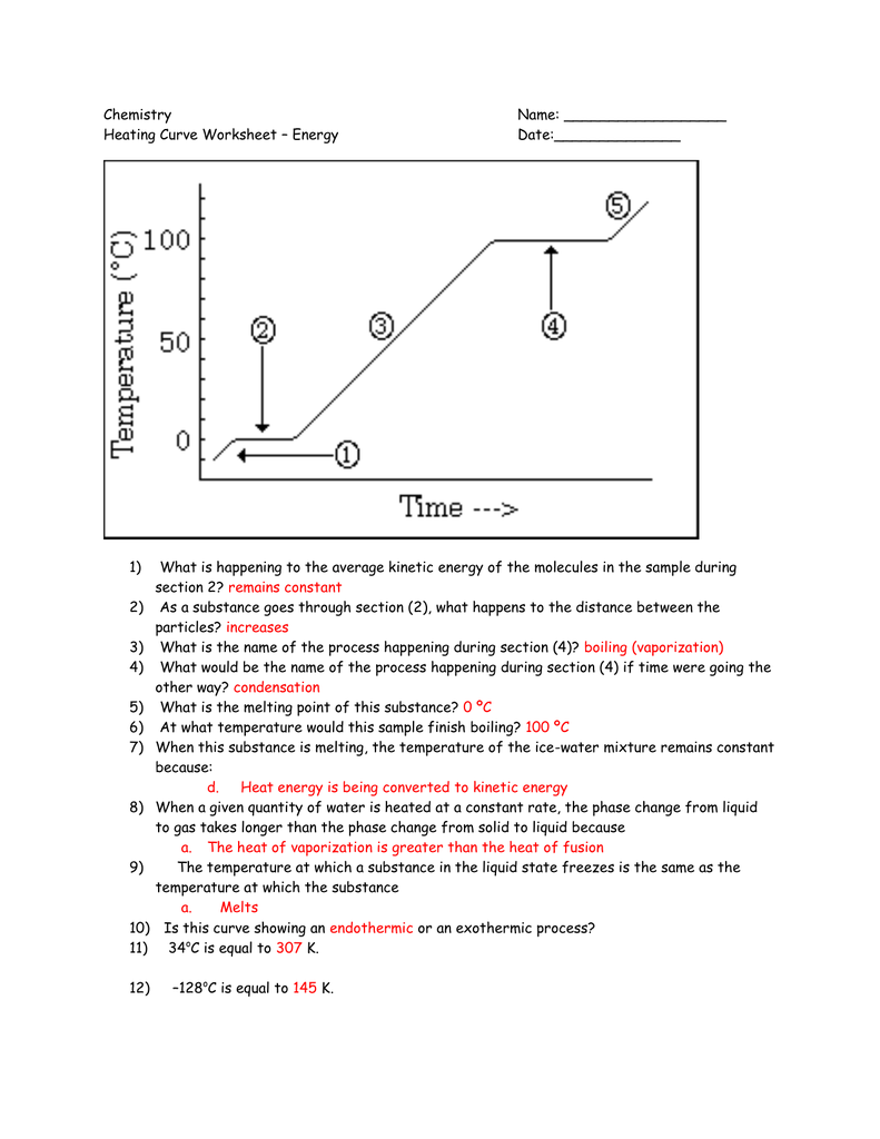  Heating And Cooling Curves Worksheet Free Download Gambr co