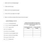 Kinetic And Potential Energy Worksheet