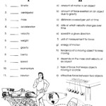 Potential And Kinetic Energy Worksheets Pdf