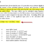 Question Define The Terms a Mass Defect b Binding Energy For A