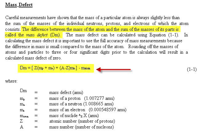 Question Define The Terms a Mass Defect b Binding Energy For A 