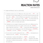 Rates Of Reaction Worksheet Ivuyteq