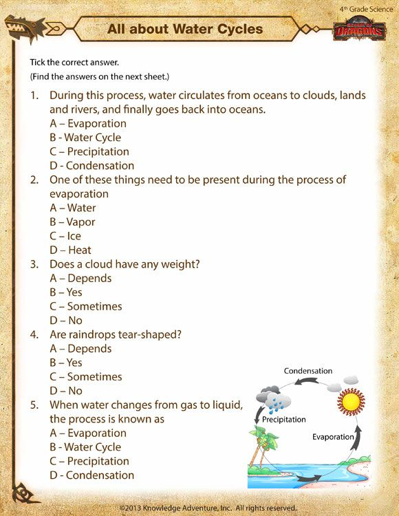 Reading Worksheets For Kids Grade 4 Science Tripmart