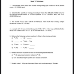 Solved CHEM 124 Week 15 Worksheet 1 Calculate The Mass Chegg