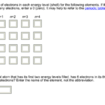 Solved Number Of Electrons In Each Energy Level shell For Chegg
