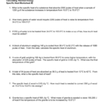 Specific Heat Worksheet 2