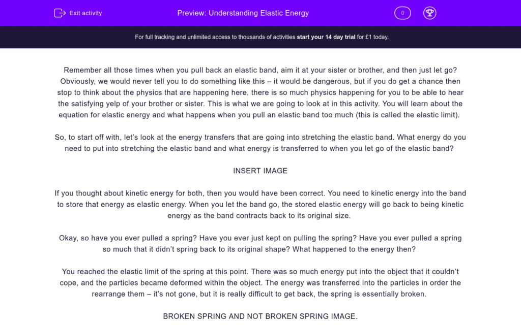 Understand Elastic Energy Worksheet EdPlace