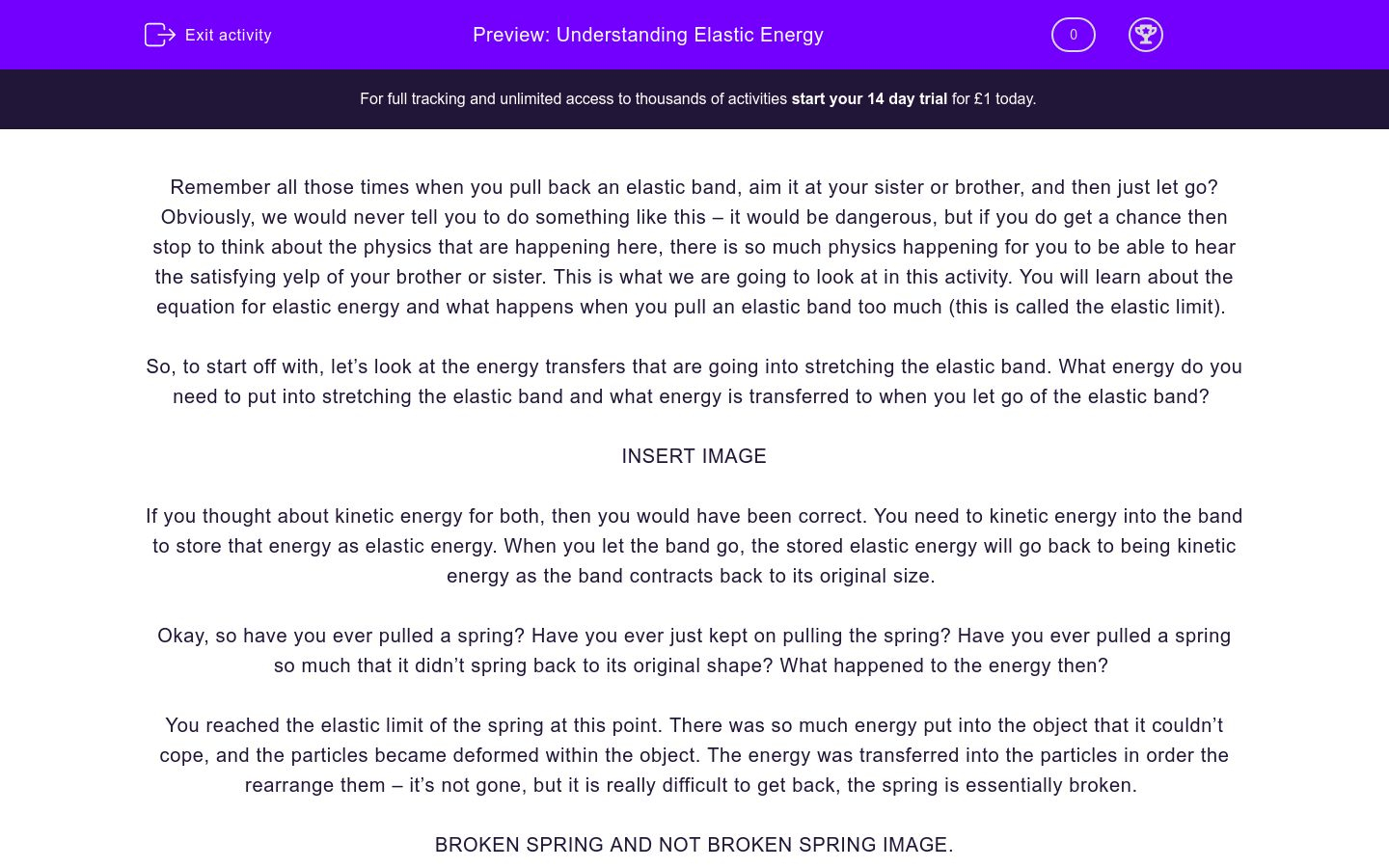 Understand Elastic Energy Worksheet EdPlace