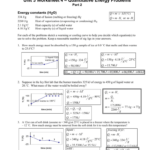 Unit 3 Worksheet 3 Quantitative Energy Problems Answers Db excel