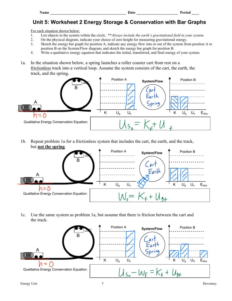 Unit 5 Worksheet 2 Energy Storage Conservation With Bar Db excel