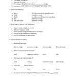 Work And Energy Worksheet Answers